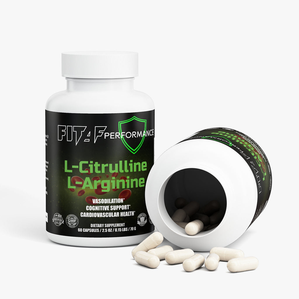 l citrulline l arginine supplement capsules bottle
