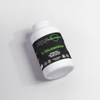 l-glutamine powder supplement scoop close up