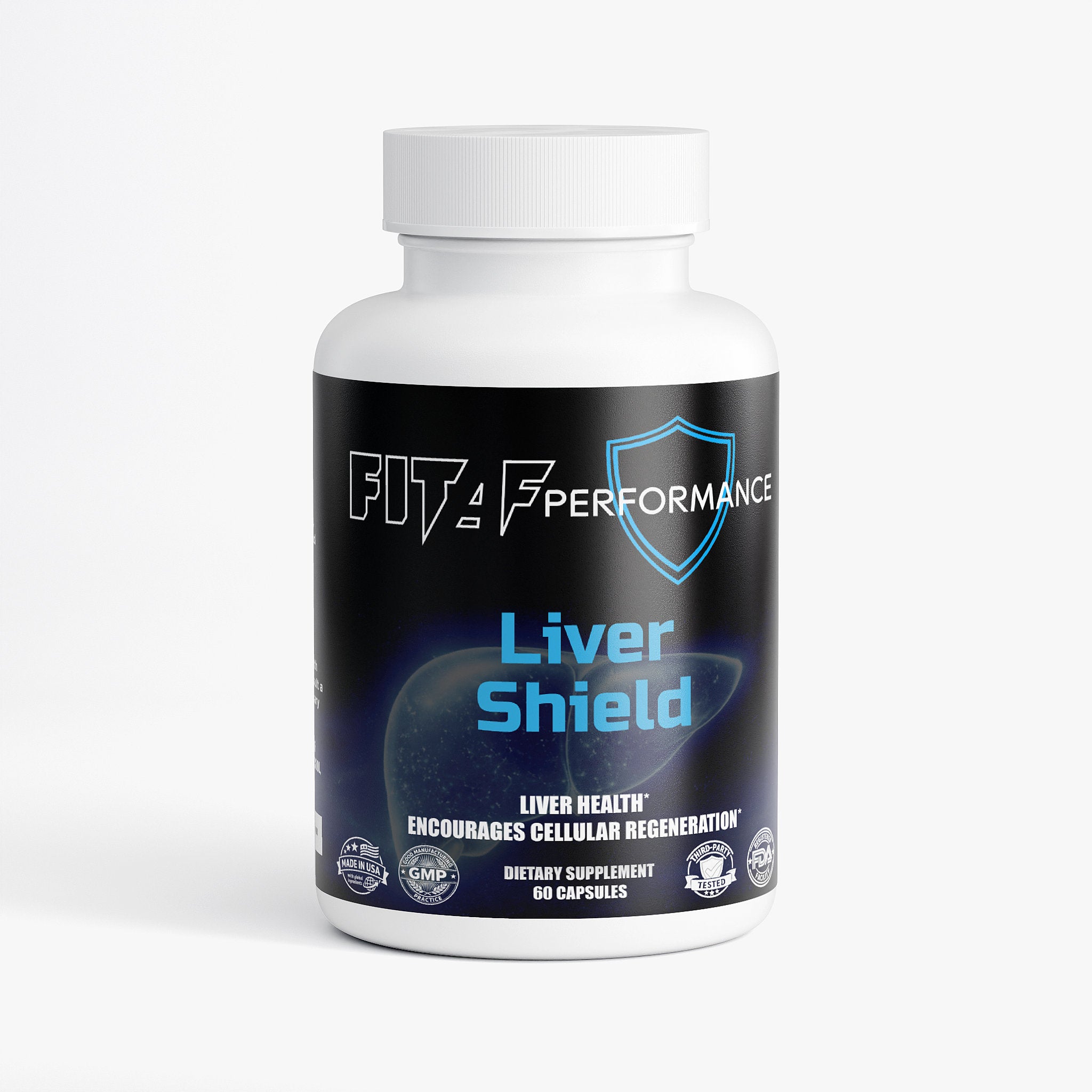 liver support supplement FitAF Liver Shield bottle