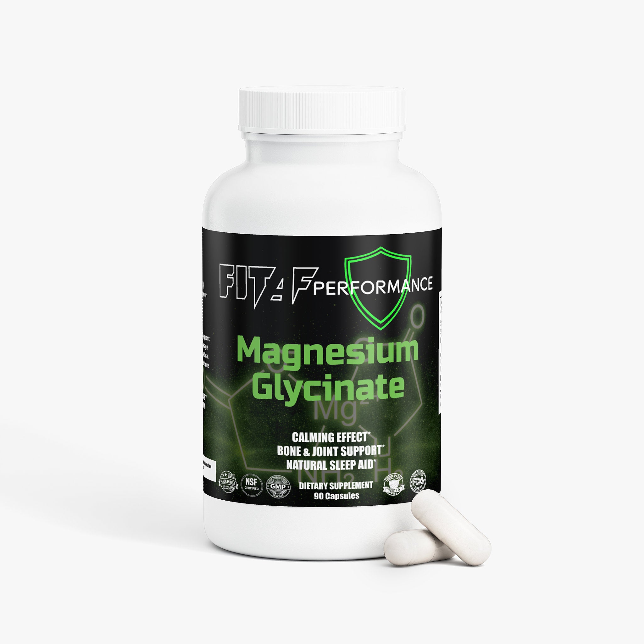 FitAF magnesium glycinate supplement for sleep and recovery