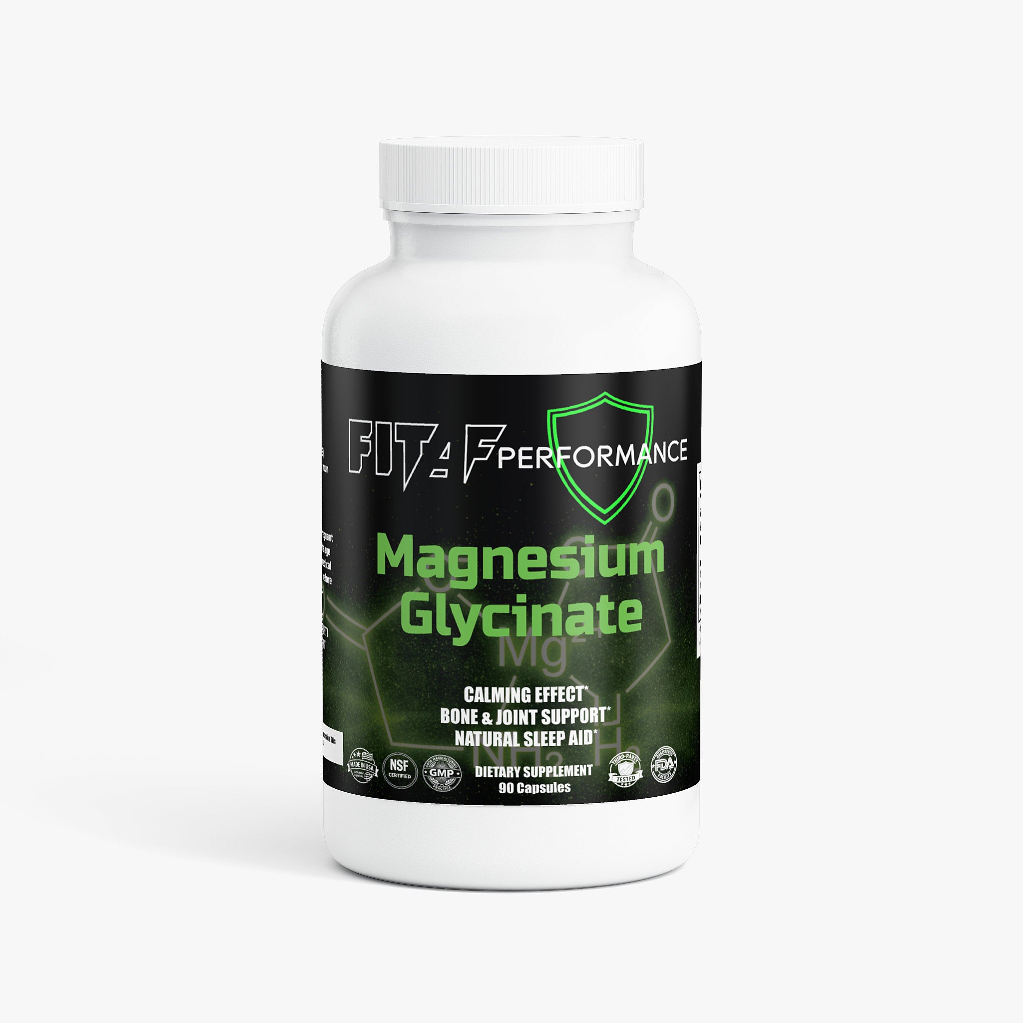 magnesium glycinate supplement FitAF Performance bottle