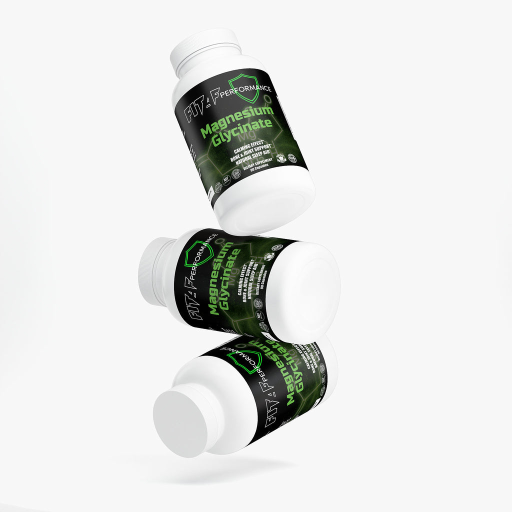 magnesium glycinate supplement capsules close up