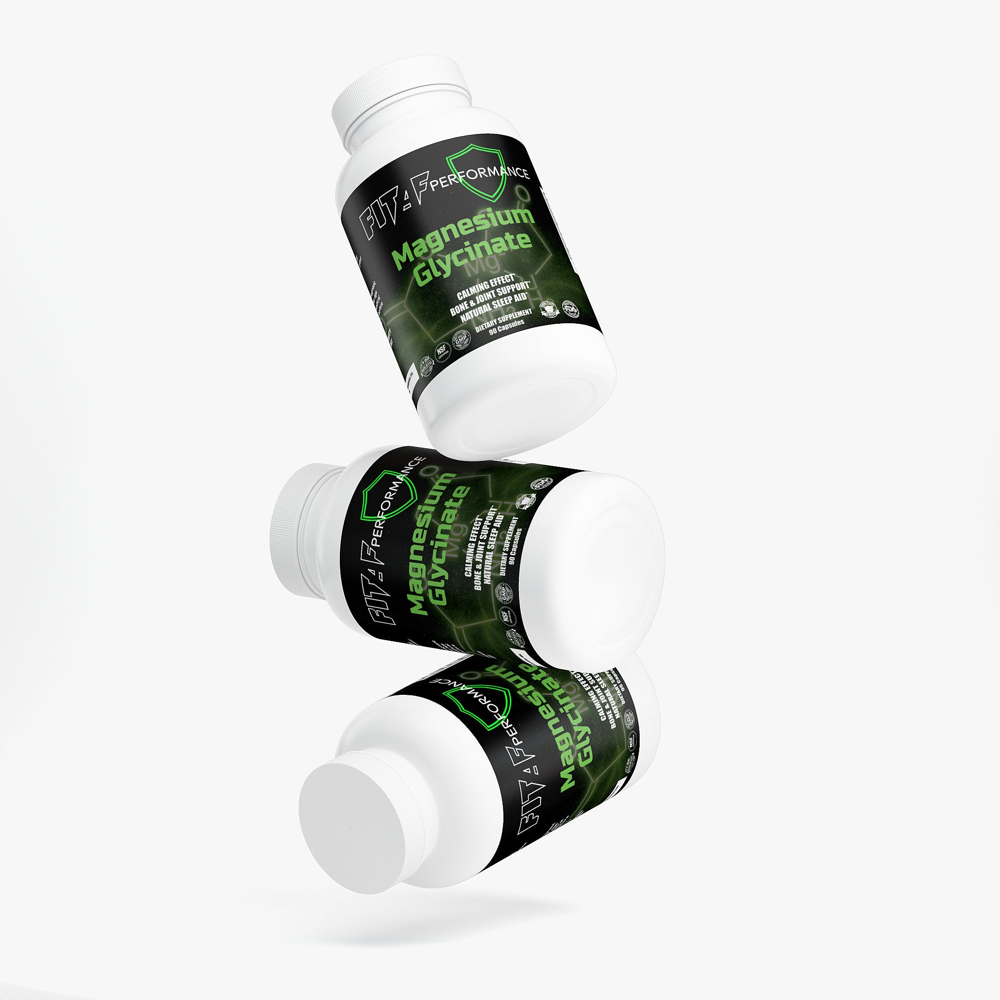 magnesium glycinate supplement capsules close up