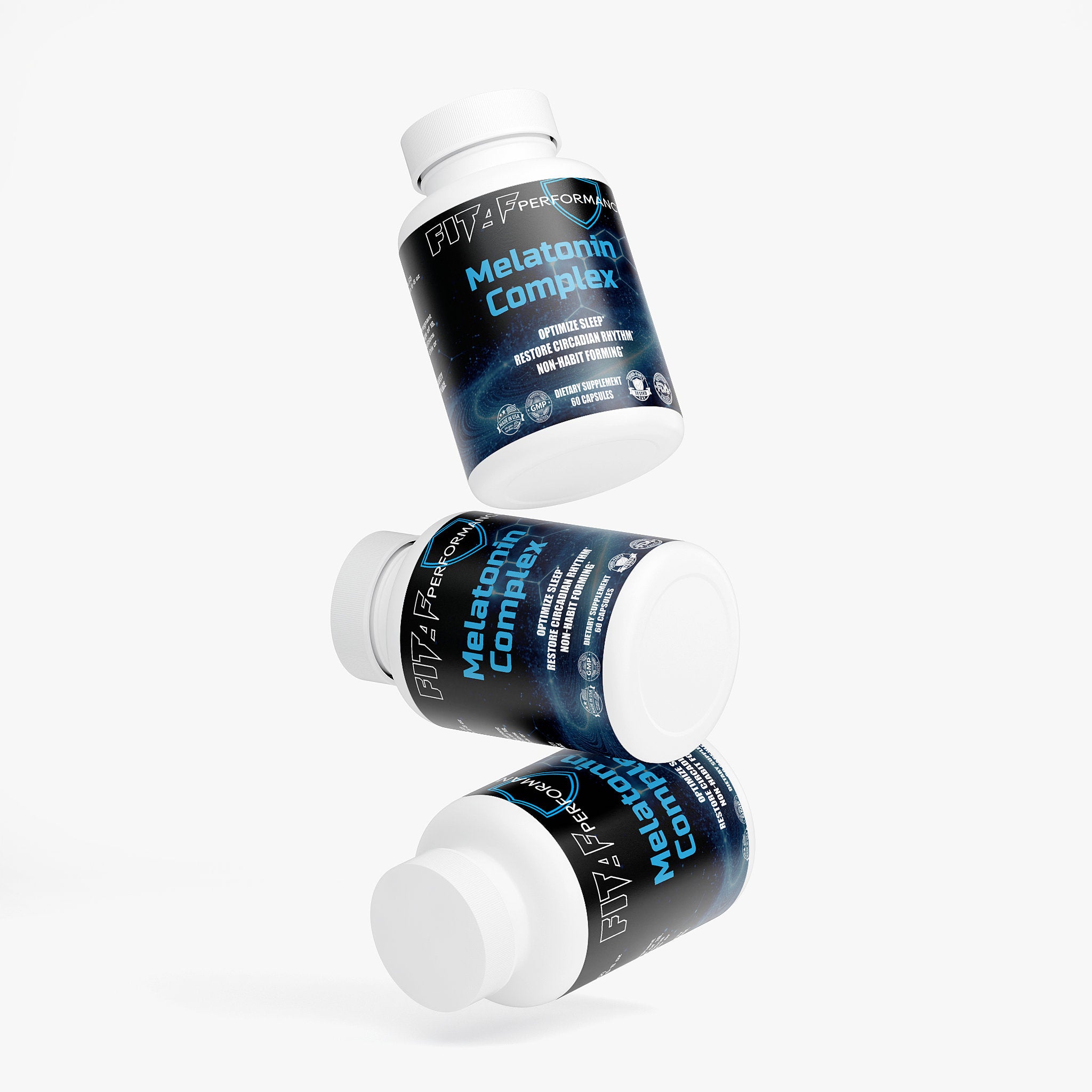 sleep support supplement capsules melatonin bottle