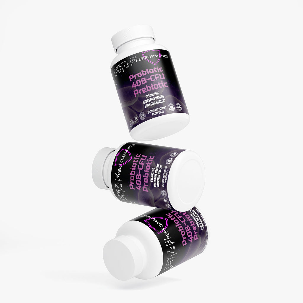 gut health probiotic capsules supplement bottle