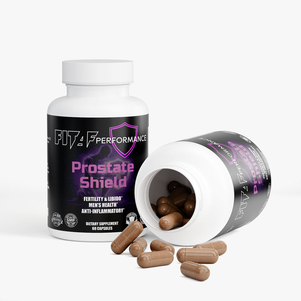 prostate support supplement bottle capsules display