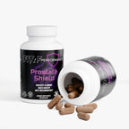 prostate support supplement bottle capsules display