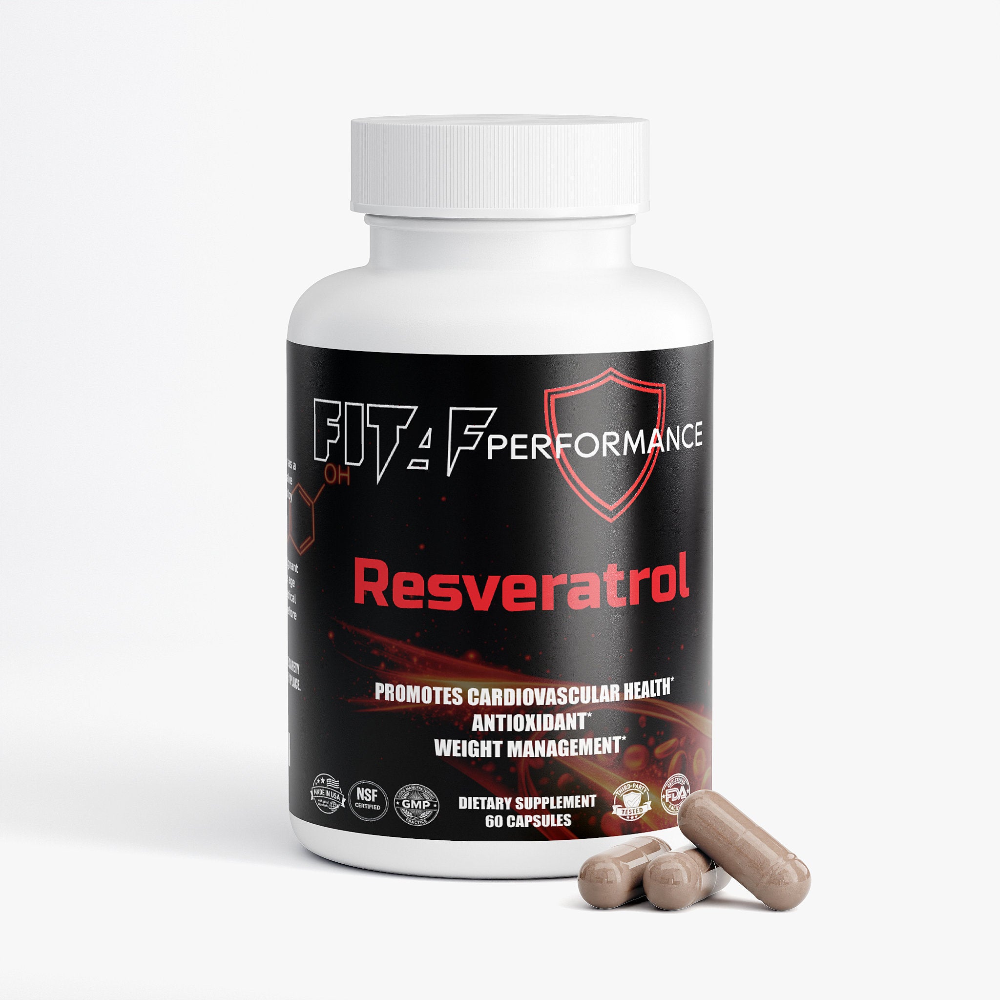 FitAF resveratrol supplement for antioxidant and cellular health