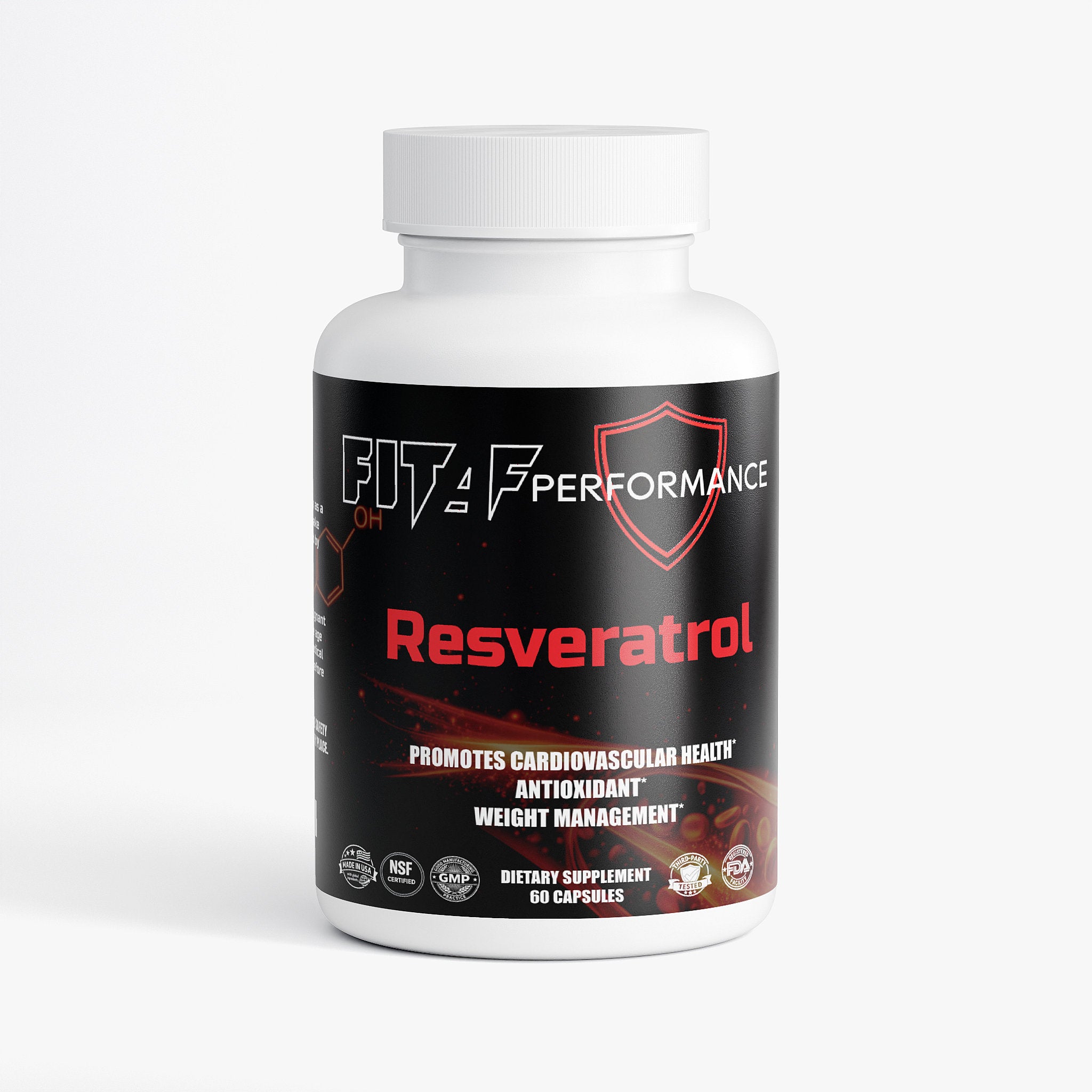 resveratrol supplement FitAF Performance bottle