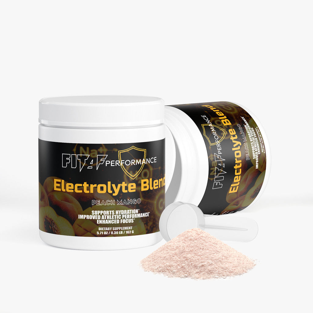 electrolyte hydration supplement powder peach mango serving scoop