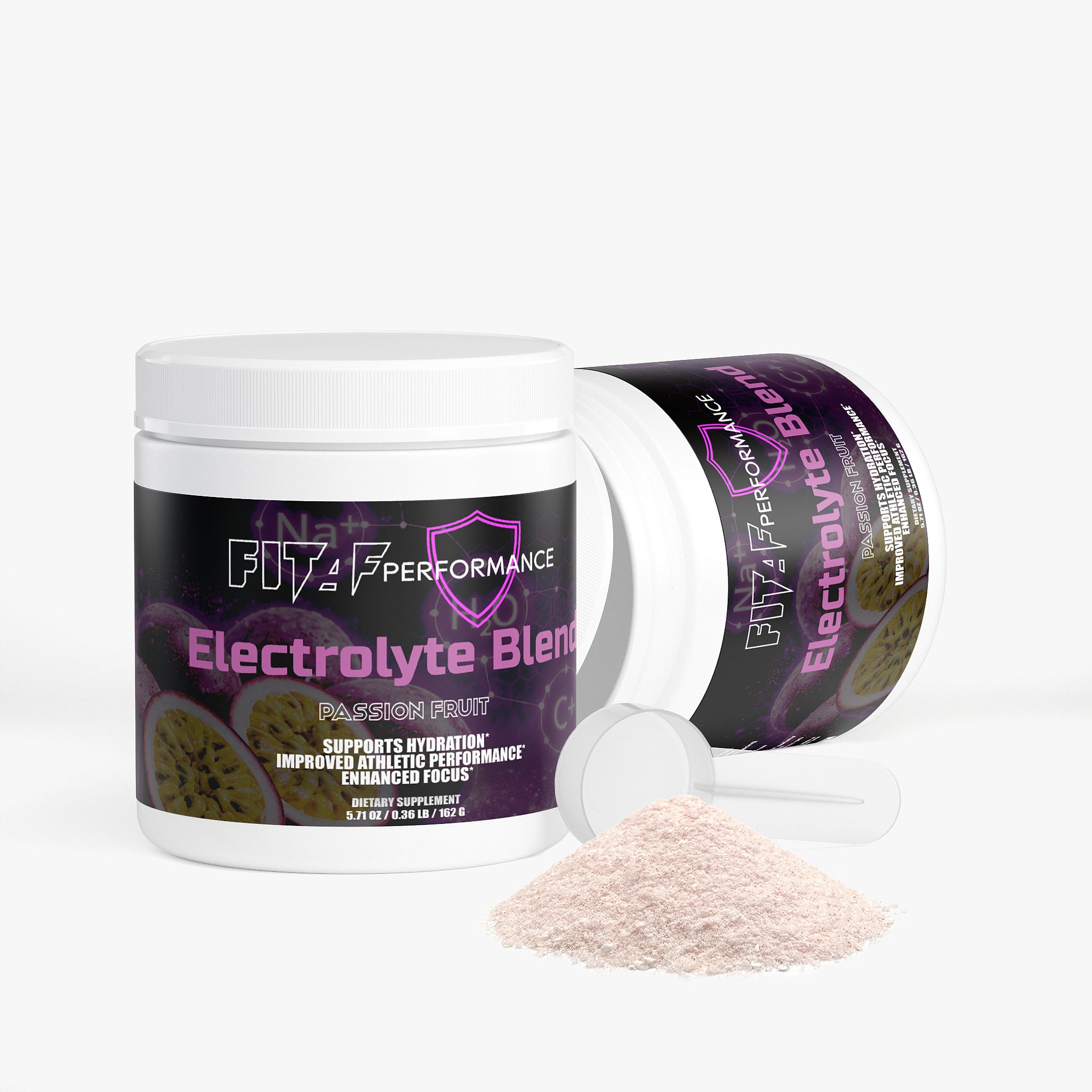 electrolyte hydration supplement powder passion fruit serving scoop