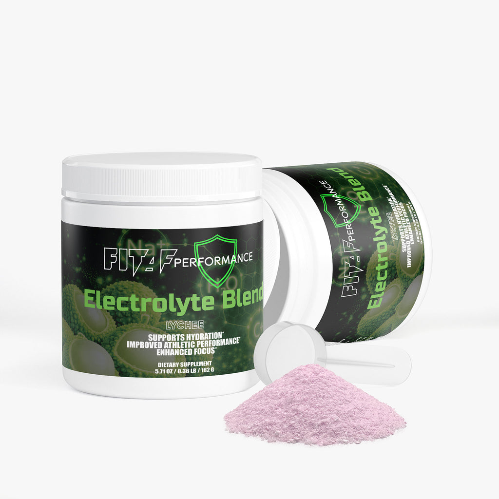 FitAF Performance electrolyte blend lychee supplement jar