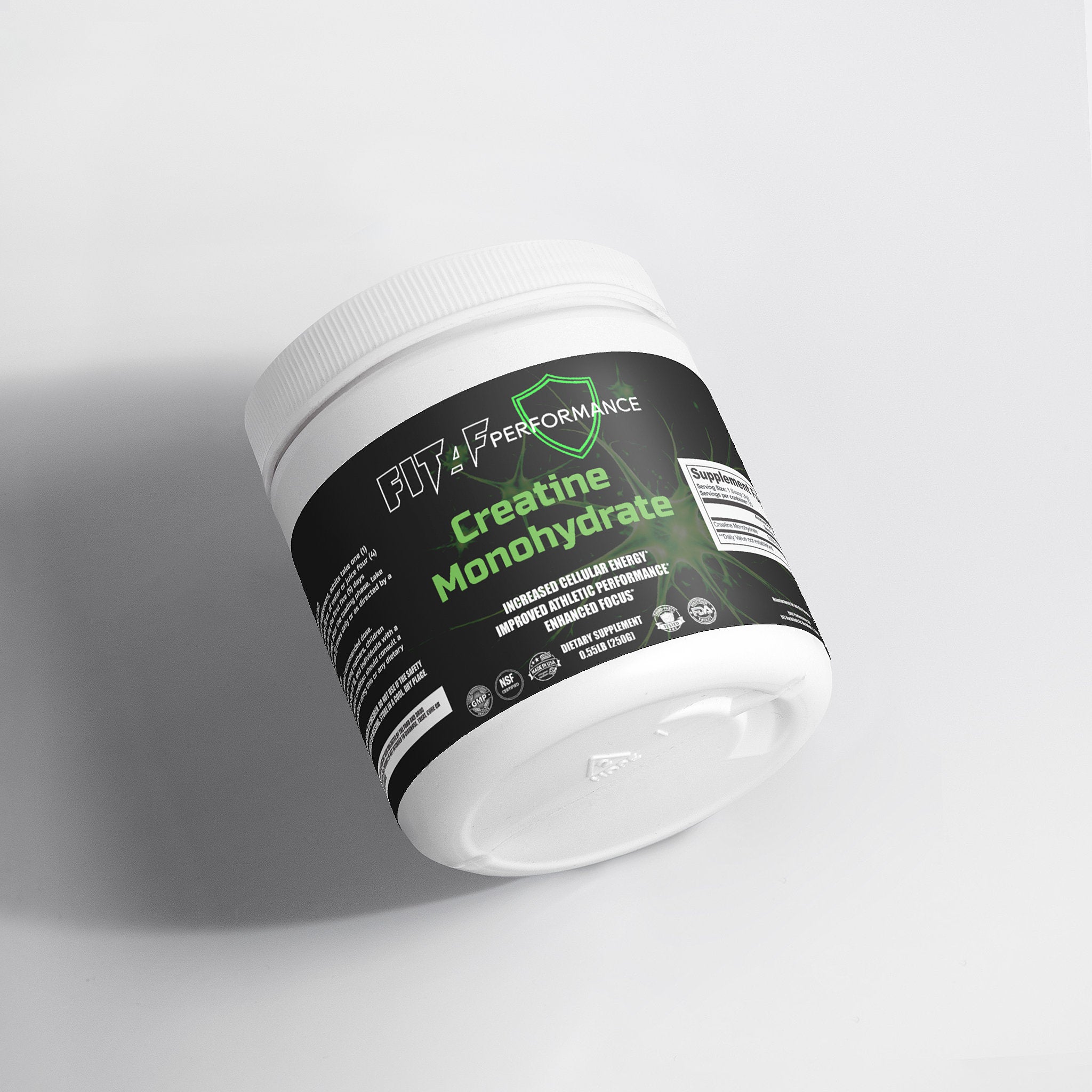 FitAF Performance creatine monohydrate product label