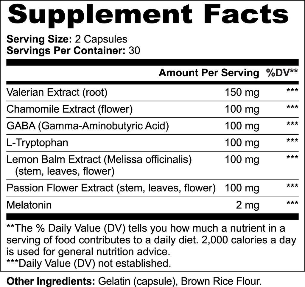 melatonin supplement container label FitAF