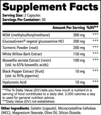 joint support capsules supplement facts label