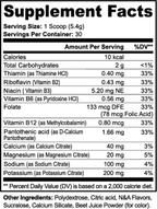 electrolyte drink mix supplement facts label lychee