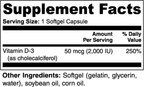 vitamin d3 supplement facts label