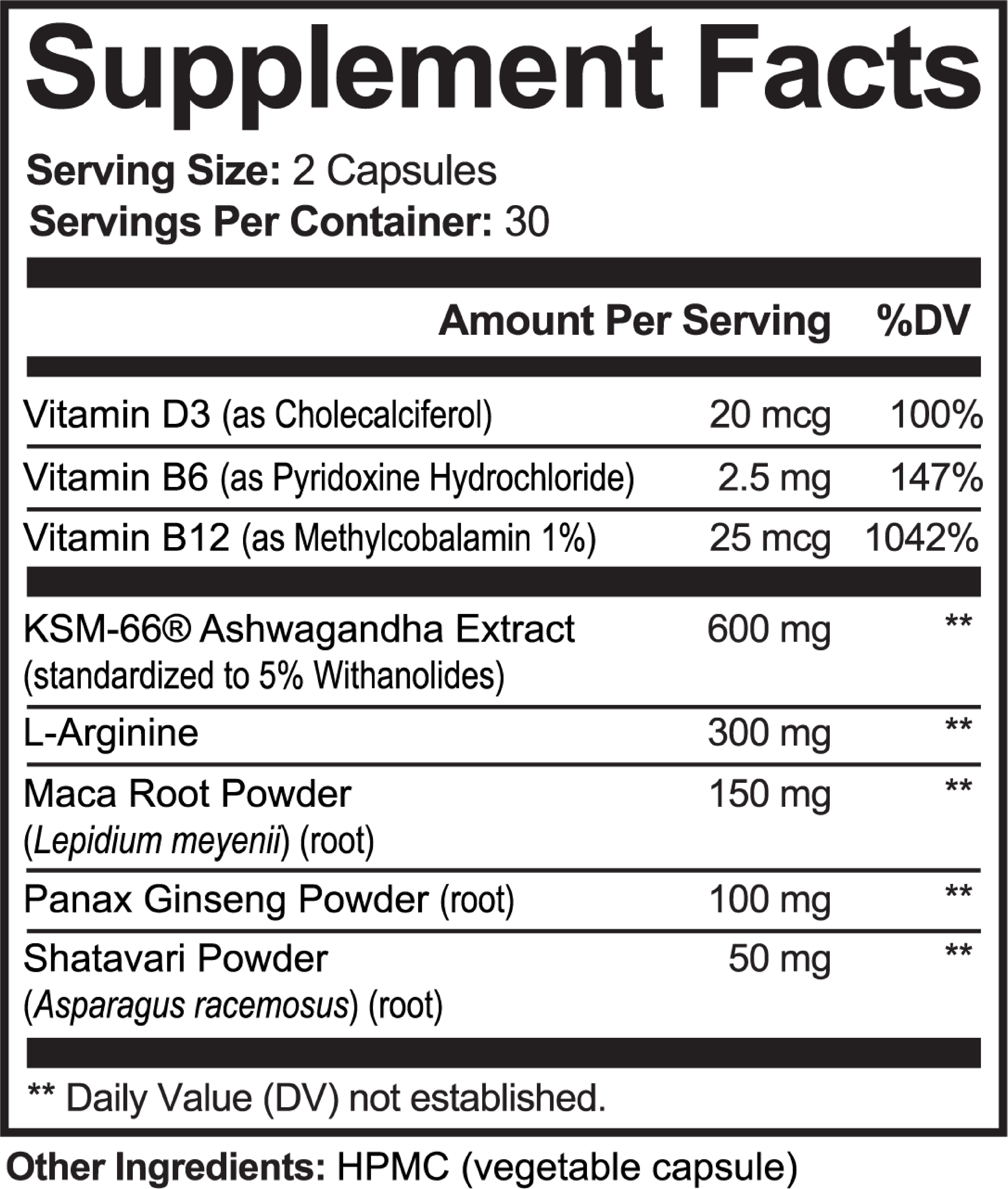 ashwagandha plus supplement container label